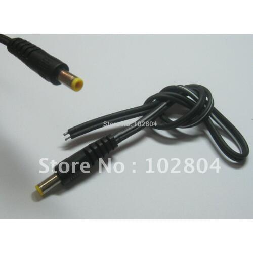 12 pcs DC Power Plug Male Connector 5.5x2.1mm With Cord Cable 40cm 18AWG