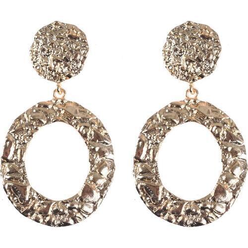 2020 New Geometric Statement Big Round Earring Women Fashion Simple Alloy Long Dangle Earring Jewelry Female