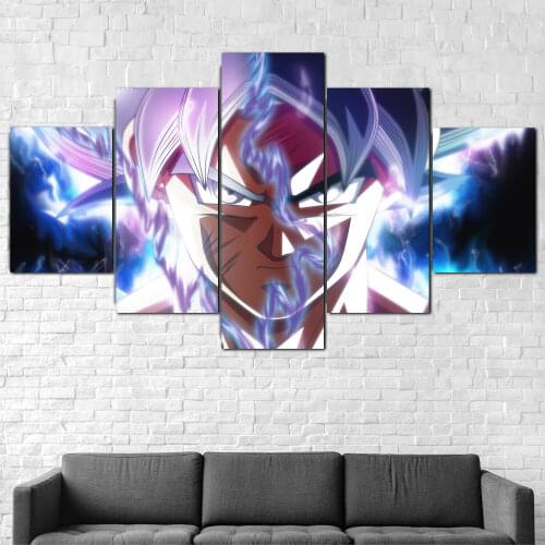 No Framed Canvas 5 Pcs Anime Gift Ultra Instinct Posters Wall Art Modern Pictures HD Paintings Home Decor Living Room Decoration