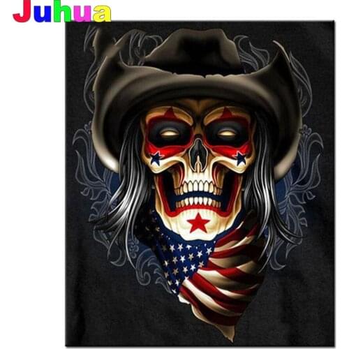 Skull Full drill Diamond Painting Mosaic Needlework Picture mosaic American Skeleton Diamond Embroidery gift Home Decor