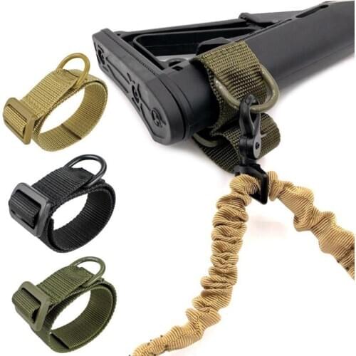Military Tactical ButtStock Sling Adapter Rifle Stock Gun Strap Rope Strapping Belt