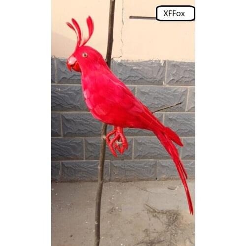 Big real life parrot model foam&feather simulation red parrot bird gift about 45cm xf0161