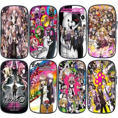 Danganronpa Pencil Case Monokuma Naegi Makoto Pencil Bags Kirigiri Kyouko Supplies Stationery Gift School Presented Pen Bag