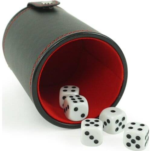 Manufacturer Custom Black Dice Cup With Red Casino Dice Cups in The Lid