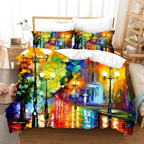 Bedding set Quilt Set Duvet Cover Luxury Scenic Oil Painting Bed Sets & Pillow Cover Bedlines Kids Adult Crib Bedding Bedspreads