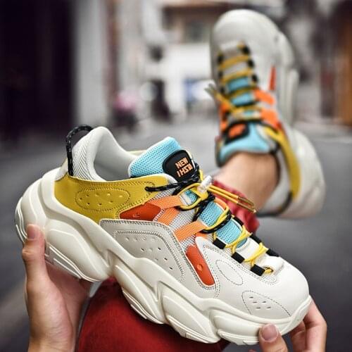 New Dad Sneakers Unisex Chunky Sports Shoes Casual Running Walking Casual Footwear Men Women Height Increasing Athletic Trainers