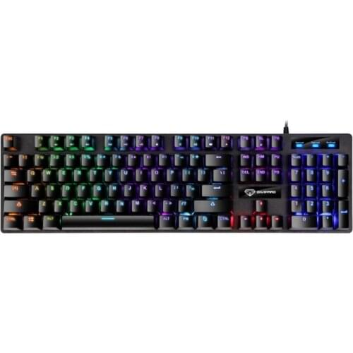 28EA Mechanical Gaming Keyboard 104 Keys Rainbow Backlit Keyboards, Wired Keyboard for PC Gamer Computer Laptop (Black)