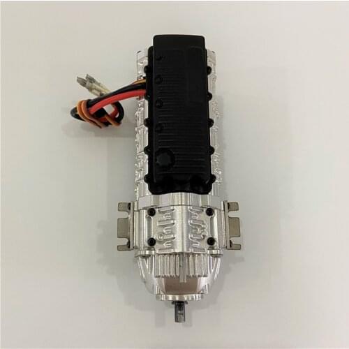 Metal Two Speed Transmission Gearbox 27T 540 Brush Motor for 1/14 Tamiya RC Truck Tipper SCANIA 620 FH16 Actros 3363 MAN