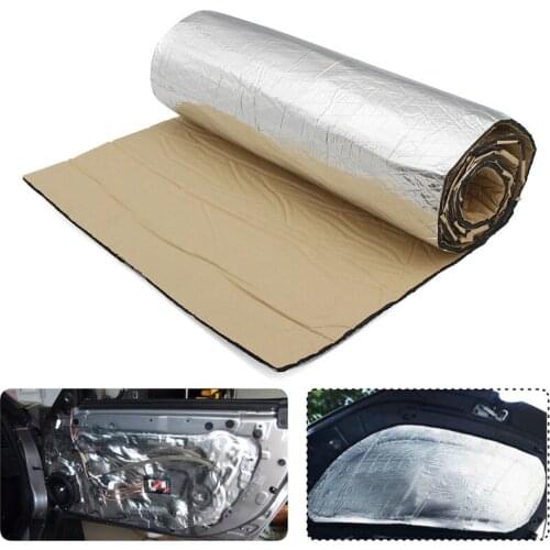 500x2000/1000x1500mm 7mm Car Hood Engine Firewall Heat Mat Deadener Sound Noise Proof Insulation Deadening Aluminum Foil Sticker