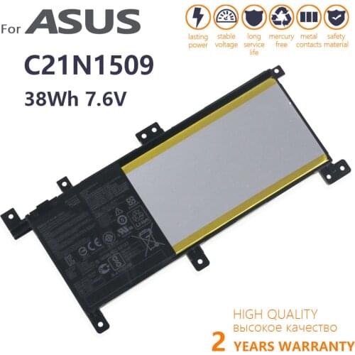 Genuine C21N1509 Laptop Battery for ASUS X556U X556UA X556UB X556UF X556UJ X556UQ X556UV A556U F556UA K556UA K556UV 7.6V 38WH