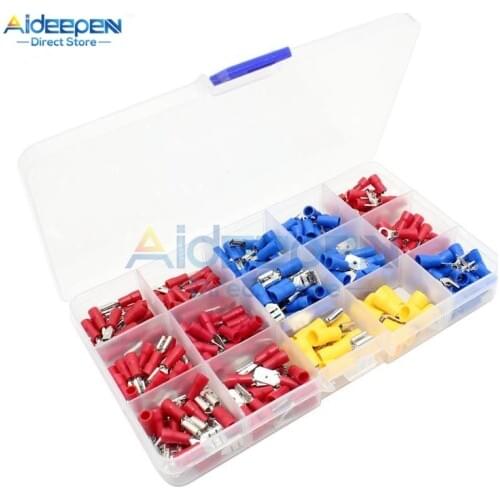 280Pcs/Set Crimp Spade Terminal Assorted Electrical Wire Cable Connector Kit Crimp Spade Insulated Male Female Crimping Tools