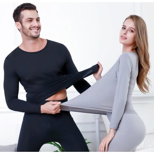 Clothing Male Female Soft Autumn Winter Couple Thermal Suit Long Johns For Women Men Solid Warm Thermal Underwear