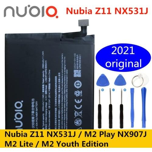 Nubia New Battery For ZTE Nubia Z11 NX531J / M2 Play NX907J / M2 Lite / M2 Youth Edition Li3829T44P6h806435 3000mAh Batteries