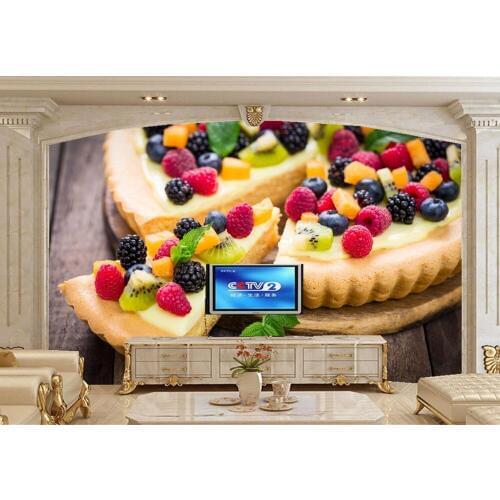 Papel de parede Delicious cake bread food wallpaper,restaurant living room tv wall restaurant cafe bar custom 3d mural