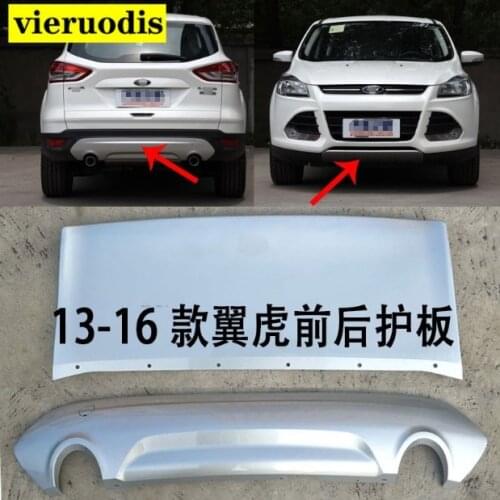ABS Front + Rear car Bumper Diffuser Bumpers Lip Protector Guard Baffle spoiler For Ford KUGA 2013-2016 Car styling