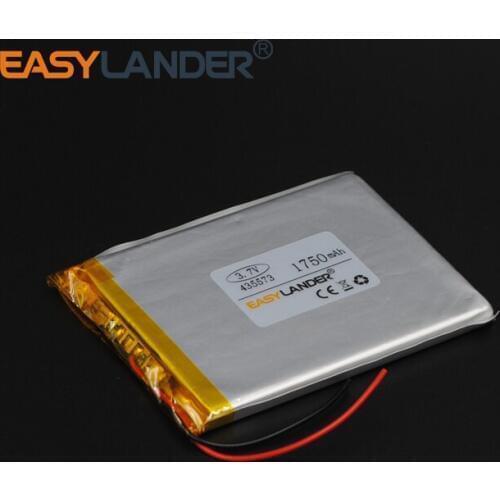 435573 3.7V 1750mAh Polymer Li-ion Battery For Mp3 Mp4 DVD DIY E-book Vedio Game toys Tablet PC Power bank mobile 435573