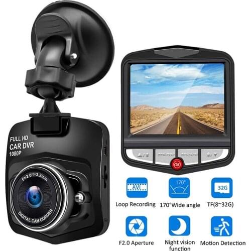 Full 1080 HD Dash Cam Car Video Recorders DVR Camera Night Vision Shield Shape Dashcam Reverse Car Camerea Loop Recording DVR