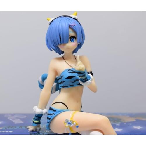 Different World Zero Beginning Life Remllam Sitting Swimsuit PVC Action Doll Model Boxed Figure