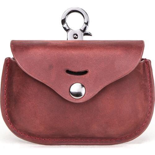 Retro Crazy Horse Leather Protective Headphone Case for Sony Wf-1000xm3 High Quality Genuine Leather Case for Sony Wf-1000xm3