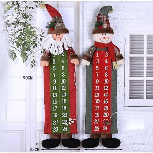 Merry Christmas Decorations For Home Pendants Gift Xmas Noel Happy New Year 2021 Old Hairy Ma Man Calendar Advent Countdown