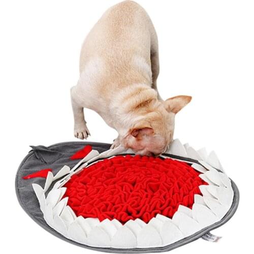Pet Dog Snuffle Mat Nose Smell Training Sniffing Pad Dog Puzzle Toy Slow Feeding Food Dispenser Carpet Pet Nose Work Blanket