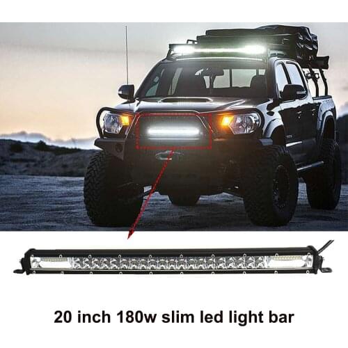ECAHAYAKU 2-Row 21 inch LED Light Bar Offroad Combo beam 180w slim Led Work Light Bar for Truck Car SUV ATV 4x4 4WD 12v 24V jeep