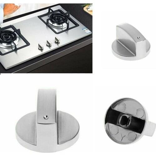 4*6mm Universal Gas Stove Knobs Metal Silver Knobs Adapter Oven Switch Cooking Surface Control Locks Cookware Parts Replacement