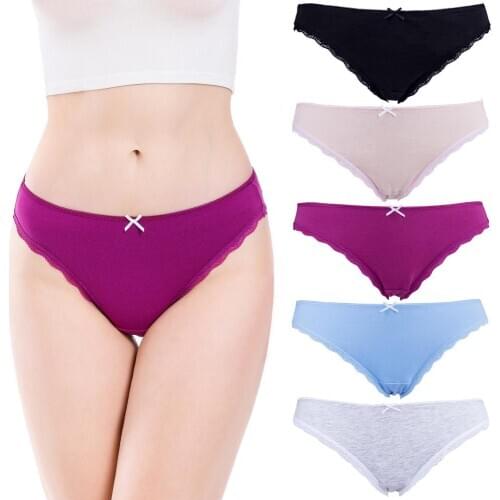 VOOKIIMO 5Pcs/Pack High-Quality Panties Women cotton Underwear Sexy Briefs Breathable Underpants Female Lingerie S-3XL Panty