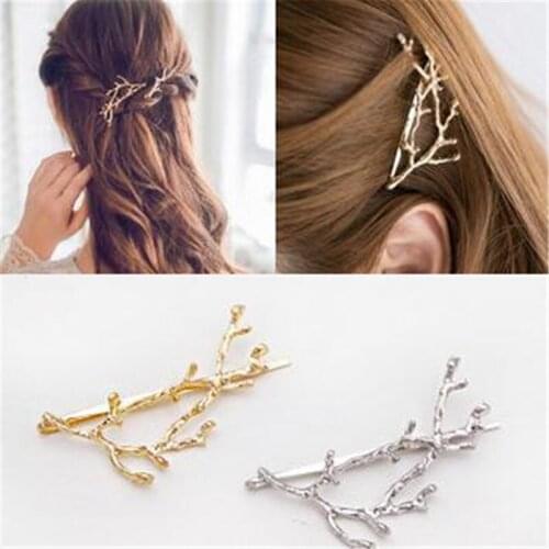 Women Hair Clip Branch Alloy Creative Antler Accessories Hair Korean