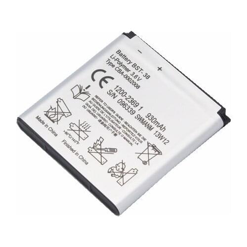 10pcs /lot BST-38 930mAh Battery For Sony Ericsson W580 W580i W760 T650 X10 W980 W995 U20i C905c S500c W580c C902 C905 BST 38