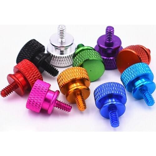 5pcs M3.5 Aluminum Step Thumb Screw Computer Case Screw Knurled Hand Screws Color Nail DIY Color Case Thumbscrews