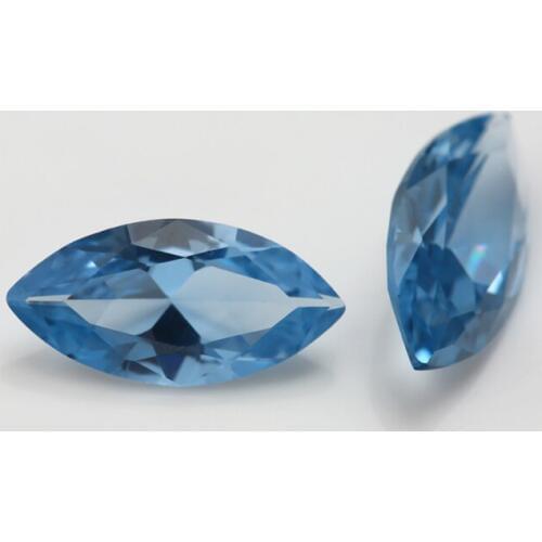 50PCS 2x3~13x18mm Marquise Shape Loose Stone Blue Synthetic stone For Jewelry DIY Gems Stone 106