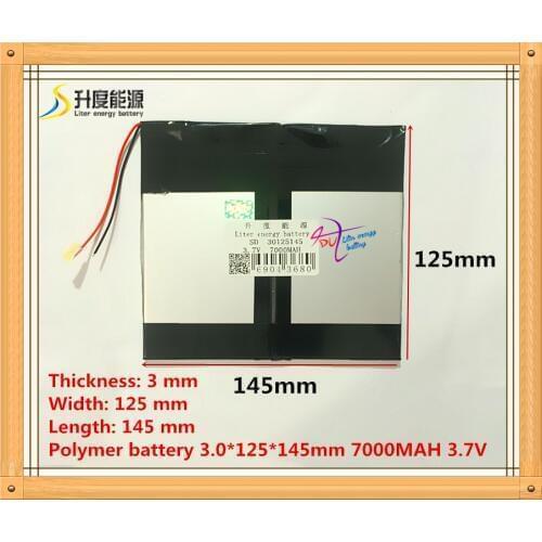 The tablet battery 3.7V 7000mAH 30125145 Polymer lithium ion / Li-ion battery for tablet pc battery