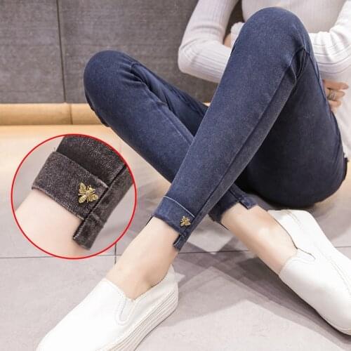 High Waist Belly Pants Pregnancy Gravidas Clothing Denim Maternity Jeans for Pregnant Women Clothes 2021 Autumn New Pencil Pants