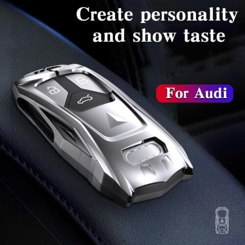 For Audi Q2L Q3 S3 S5 S6 R8 Q7 Q5 Q5L Q8 S4 S8 A1 A3 A4 A6 A4L A5 A6L A7 A8 TT RS zinc alloy Car Key Case Cover Accessories
