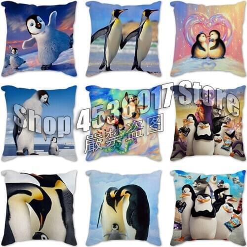 Home Pillows Decoration Nordic Penguin Girls Cushion Cover Decorative Pillow Almofadas Pillowcase Para Sofa Throw Pillow 45*45cm