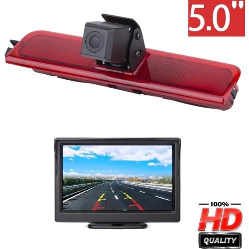 For Caddy (2003-2014) HD 720P Misayaee 3rd Brake Light Camera+5'' monitor Stop lights Rear View Camera Night Vision Camera