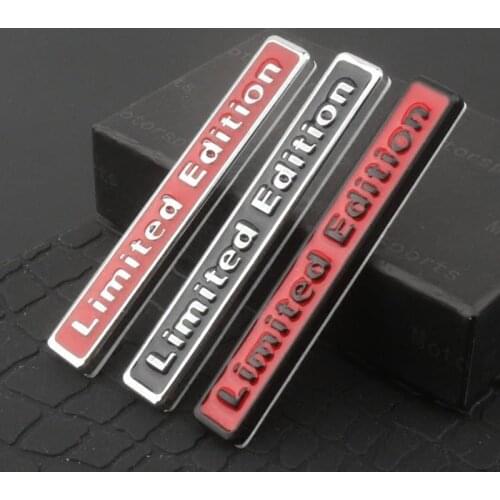 1 Pcs 3D Metal Limited Edition Logo Car Side Fender Rear Trunk Emblem Badge Sticker Decals Car Decoration Accessories