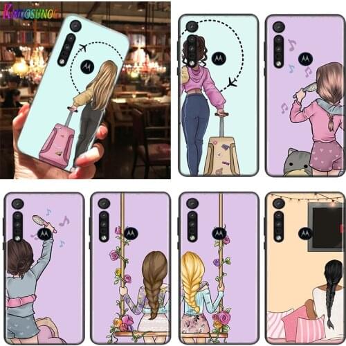 Friends BFF Two Girls For Motorola One Marco Hyper Fusion Plus G9 G8 G 5G E7 E6 Edge Plus Play Power Lite Phone Case