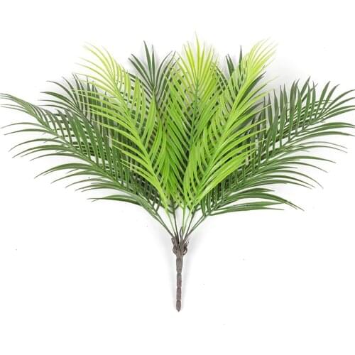 %#Artificial Fern Bouquet Silk Green Plants Craft Fake Foliage Home Decoration