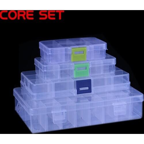 5/8/10/15/24 Compartment Storage Box Practical Adjustable Plastic Case for Small Component Jewelry Tool Box Bead Pills Organizer
