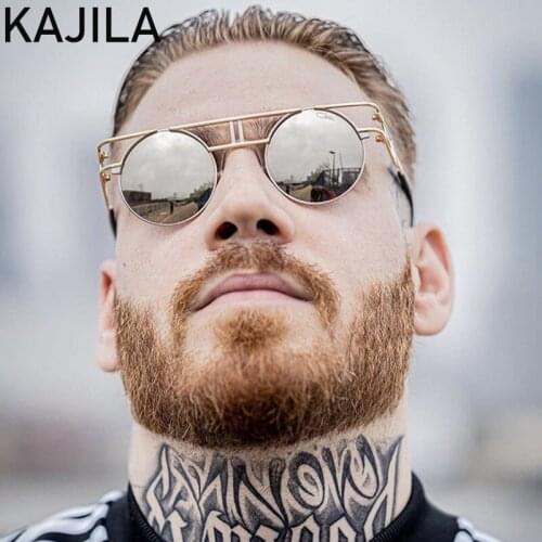 Round Steampunk Sunglasses For Men 2020 New Fashion Punk Sun Glasses For Women High Quality Luxury Brand Vintage Sunglass Male