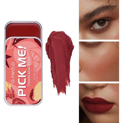 Multifunctional Makeup Palette 3 IN 1 Lipstick Blush For Face Eyeshadow Lightweight Matte Lip Tint Natural Face Blush