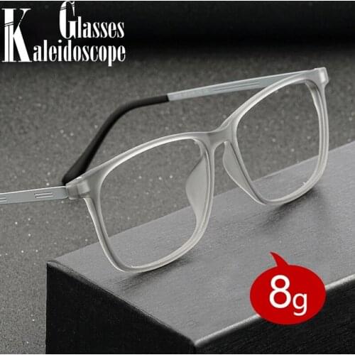 Business Glasses Frame Men Pure Titanium Big Square Eyeglasses Male Customize Myopia Prescription Eyeglass Lenses TR90