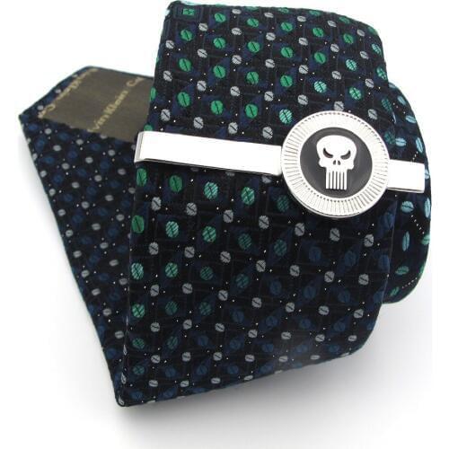 IGame Mens Tie Clips Quality Copper Material Punisher Design Free Shipping