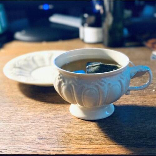 Chinese Bubble Tea Cup Set Cute Vintage Coffee Cup Portable Flower High Quality Drinkware Tasas De Cafe Office Afternoon Tea Cup