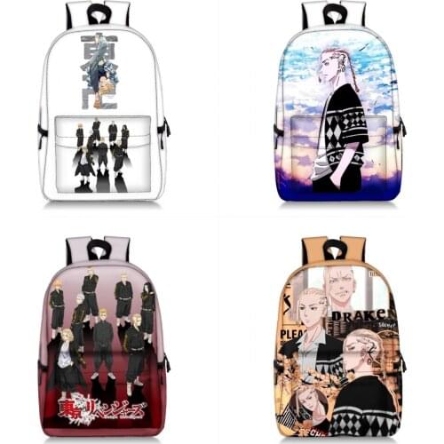 Nylon Backpack Anime Tokyo Revengers Teenager Zipper Knapsack Casual Student Travel Schoolbag Laptop Bag Boys Girls Bookbag