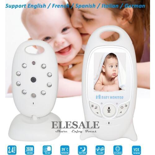 New Infant 2.4GHZ Wireless Digital Video Baby Monitor With 2-Way Intercom Night Vision Temperature Display Radio Nanny