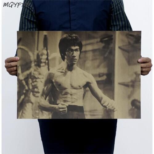 Celebrity Bruce Lee Kraft Paper Posters Wall Stickers Home Furnishings Decorative Paintings Gifts