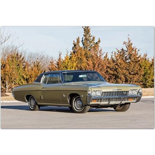 Chevrolet Impala SS 1968 Coupe Poster Canvas Paintings Wall Art Pictures Prints for Living Room Home Decor